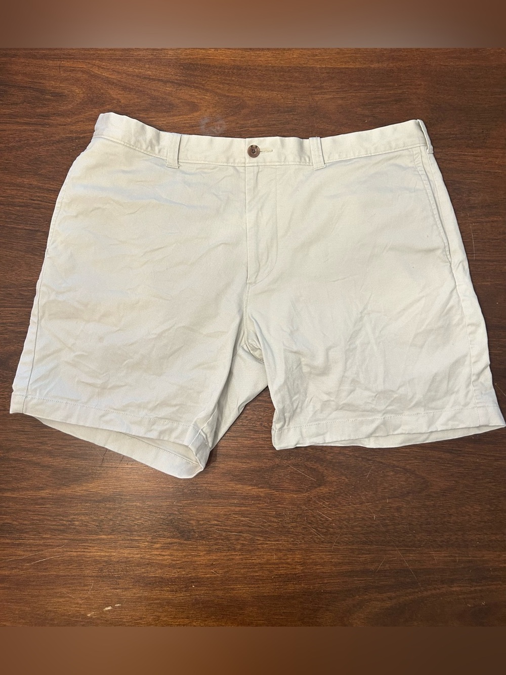 J. Crew Men's Cream Flat-Front Shorts